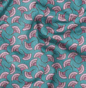 Soimoi African Print - Green, Canvas Fabric Material - 56 Inch Wide, 1 Yard, Unstitched Fabric for Upholstery, Bags, Workwear and Outdoor Gear.
