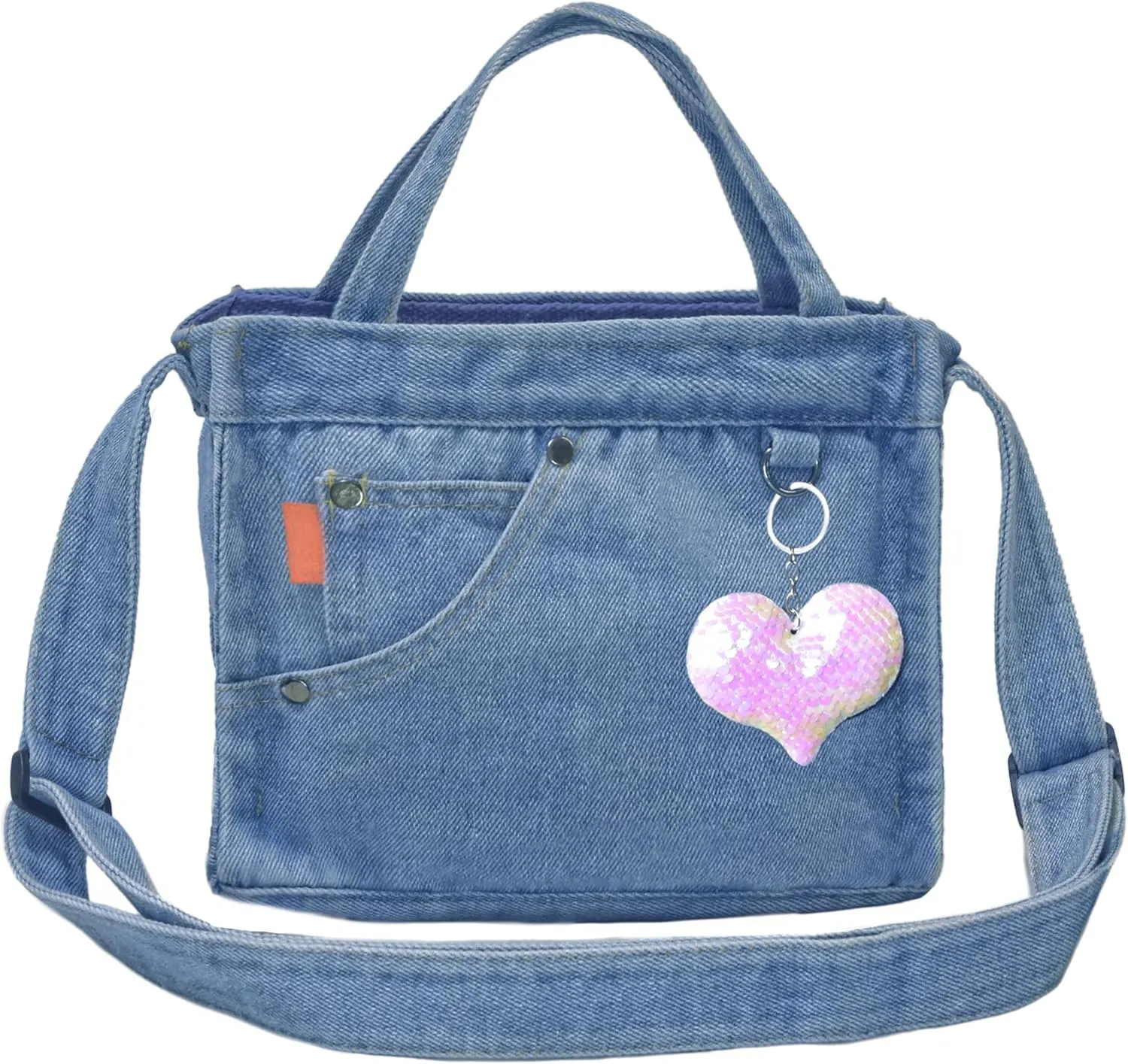 SoonerCozer Crossbody Denim Purse Fashion Small Hobo Bag Stylish Handbag Tote Bag for Women