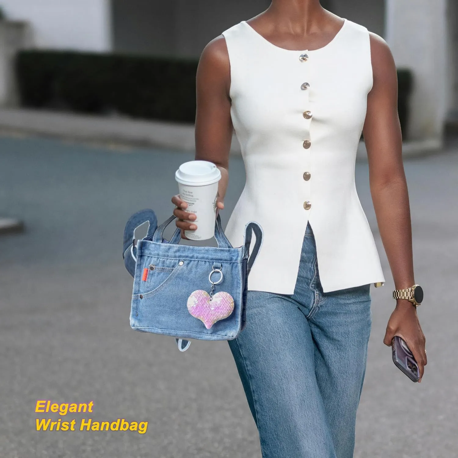 SoonerCozer Crossbody Denim Purse Fashion Small Hobo Bag Stylish Handbag Tote Bag for Women