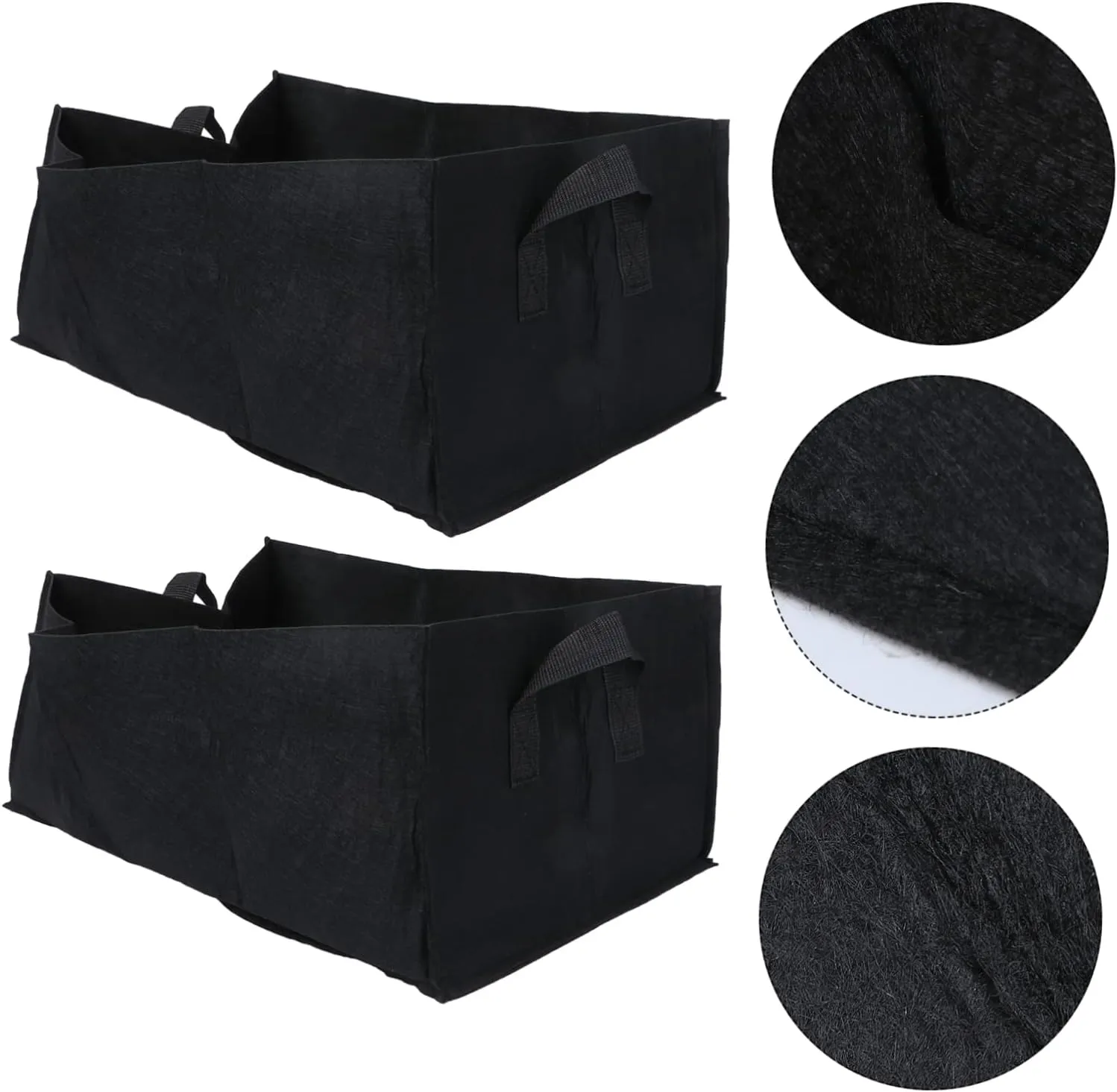 Square Planting Bags 6 Pack Fabric Pots Gallon Growth Bag for Vegetable Flower Small Garden