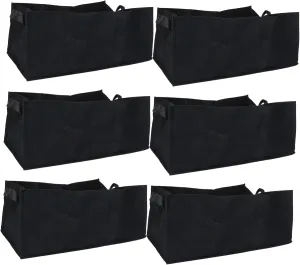 Square Planting Bags 6 Pack Fabric Pots Gallon Growth Bag for Vegetable Flower Small Garden