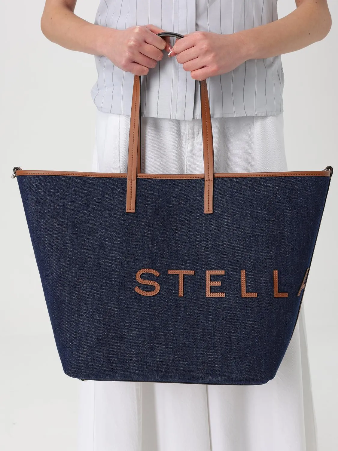 Stella Mccartney Tote Bags Woman Denim