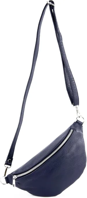 T211 - Italian hip bag, bum bag, chest bag small made of soft leather