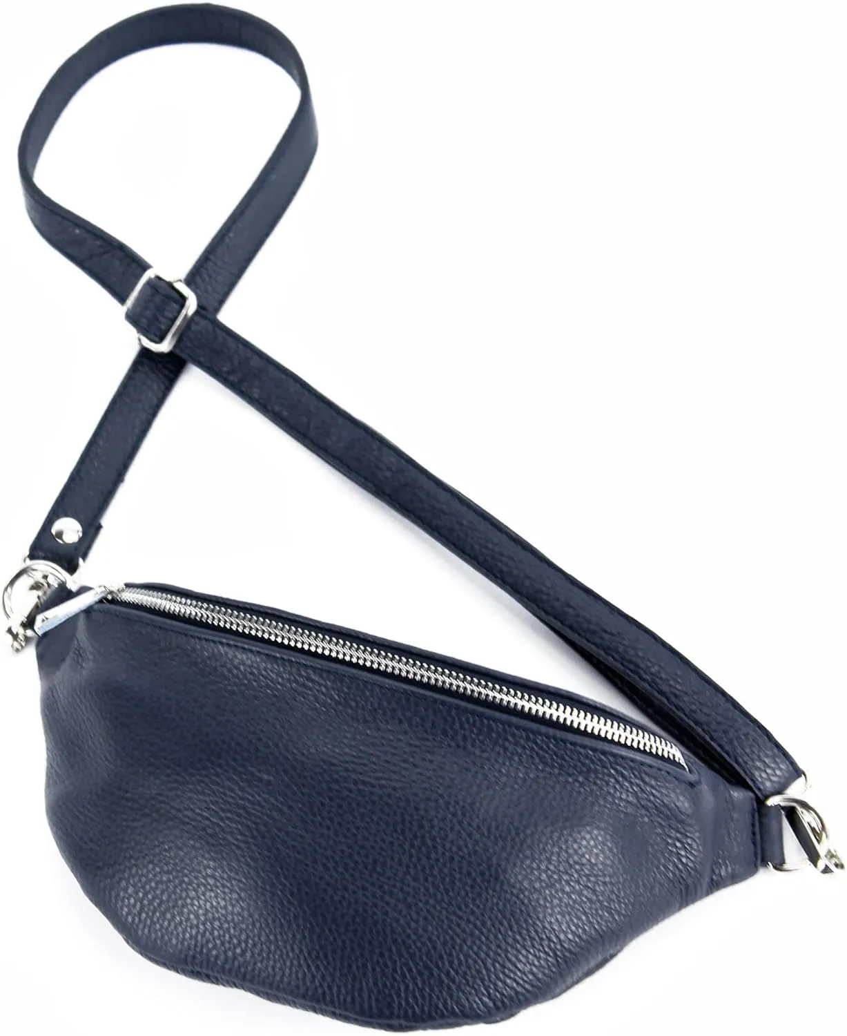 T211 - Italian hip bag, bum bag, chest bag small made of soft leather