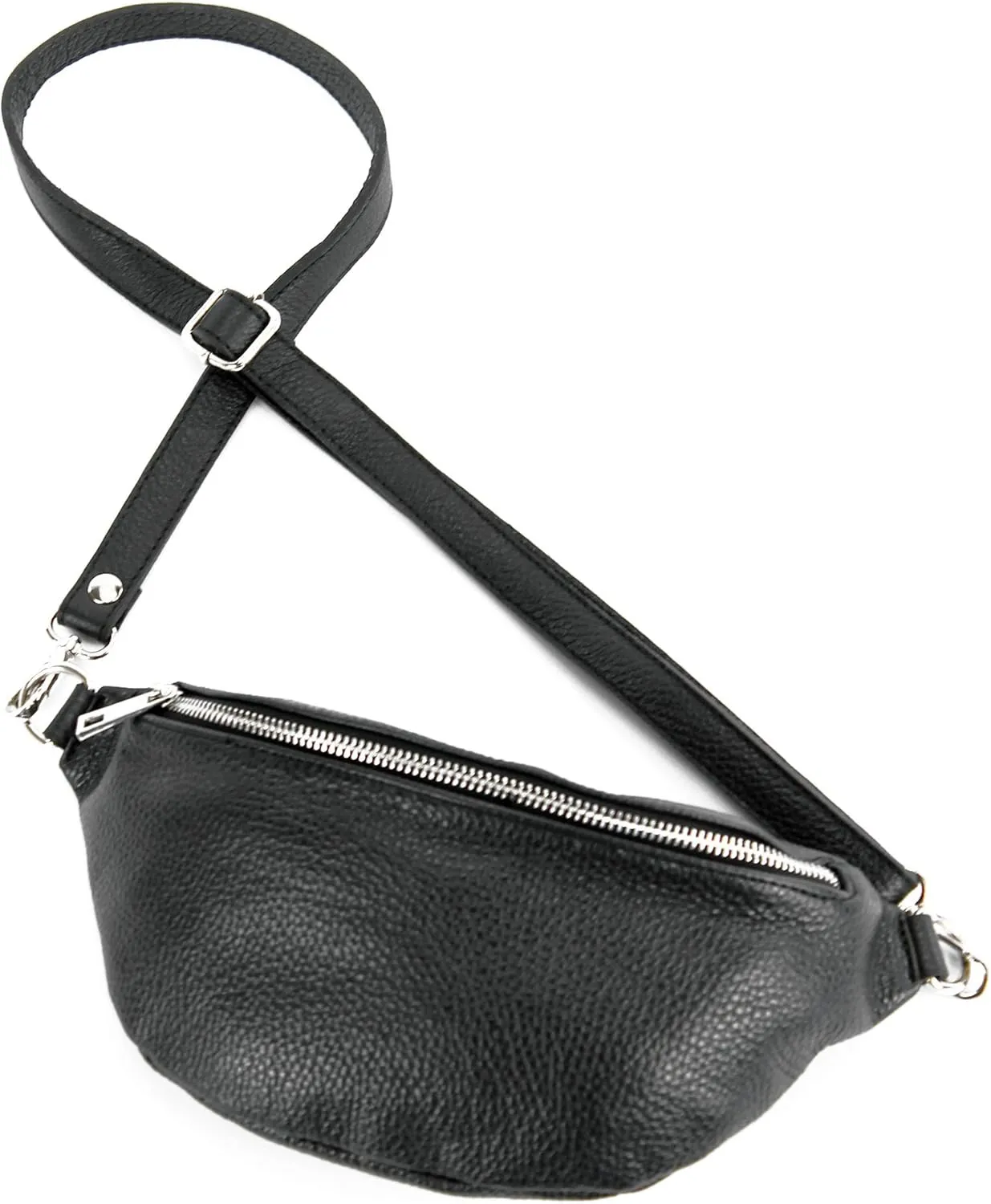 T211 - Italian hip bag, bum bag, chest bag small made of soft leather