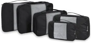 Tahoe Trails Travel Organizer Bags for Luggage, Compression Packing Cubes for Travel, Set of 5 with Smooth Zipper, 420 Denier Nylon Fabric