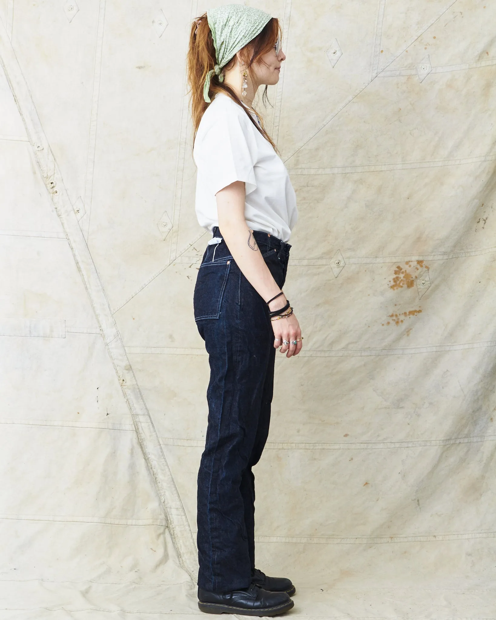 Tender Type 125 High Straight Jeans 16 oz Rinsed Selvage Denim