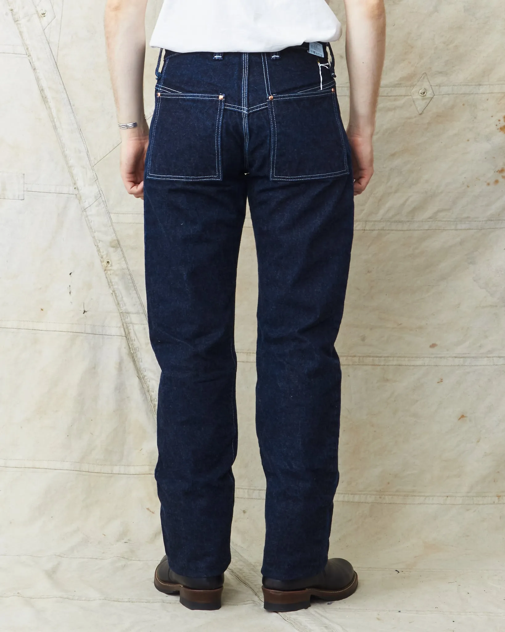 Tender Type 125 High Straight Jeans 16 oz Rinsed Selvage Denim