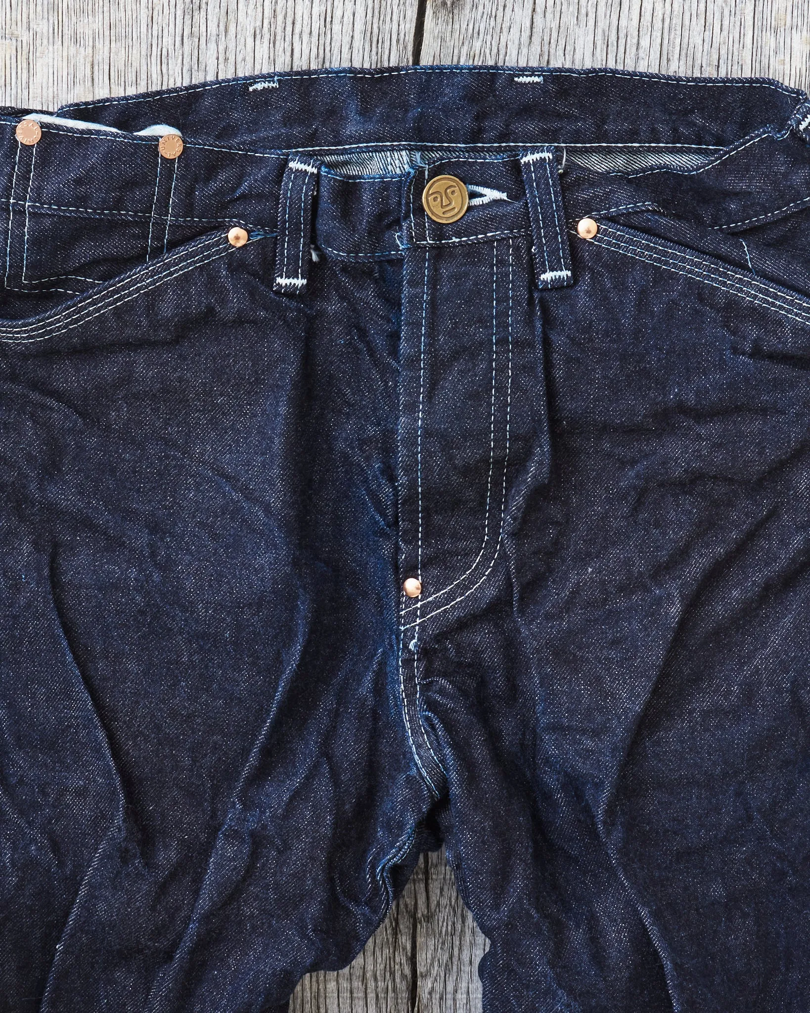 Tender Type 125 High Straight Jeans 16 oz Rinsed Selvage Denim