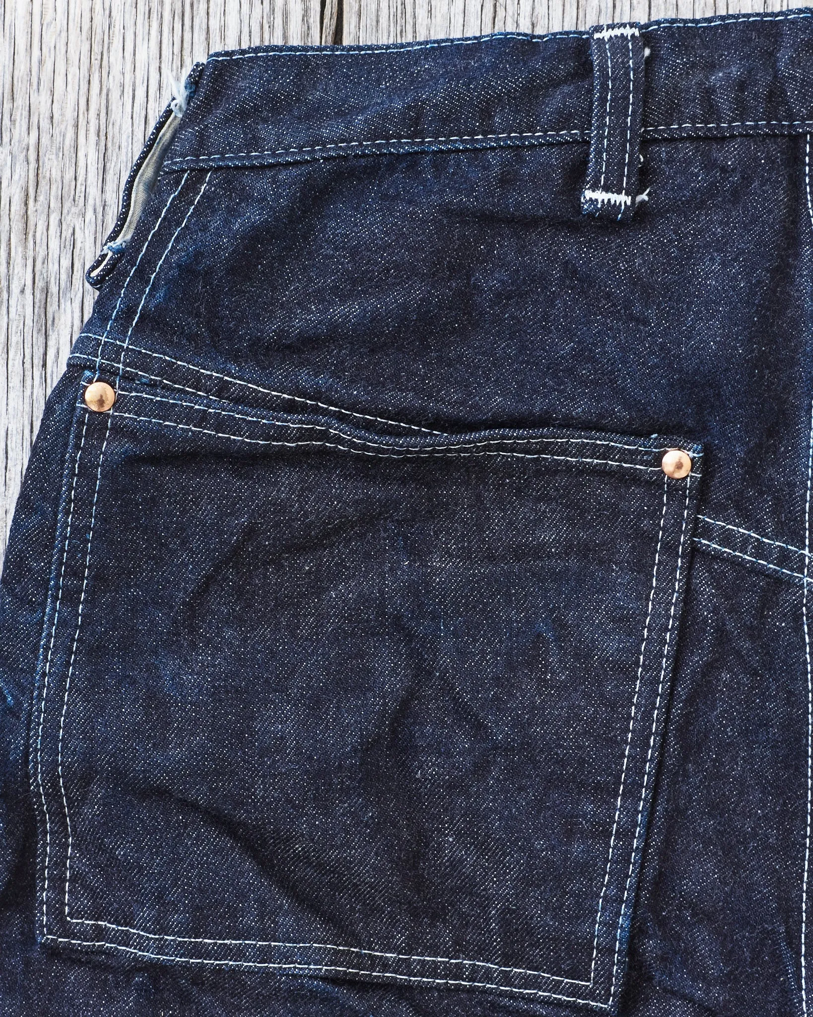 Tender Type 125 High Straight Jeans 16 oz Rinsed Selvage Denim
