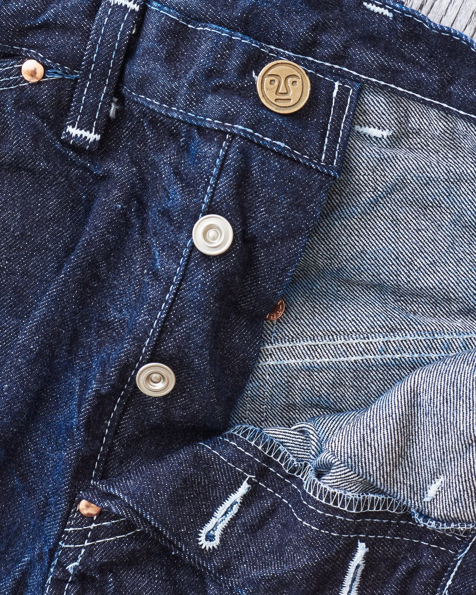 Tender Type 125 High Straight Jeans 16 oz Rinsed Selvage Denim