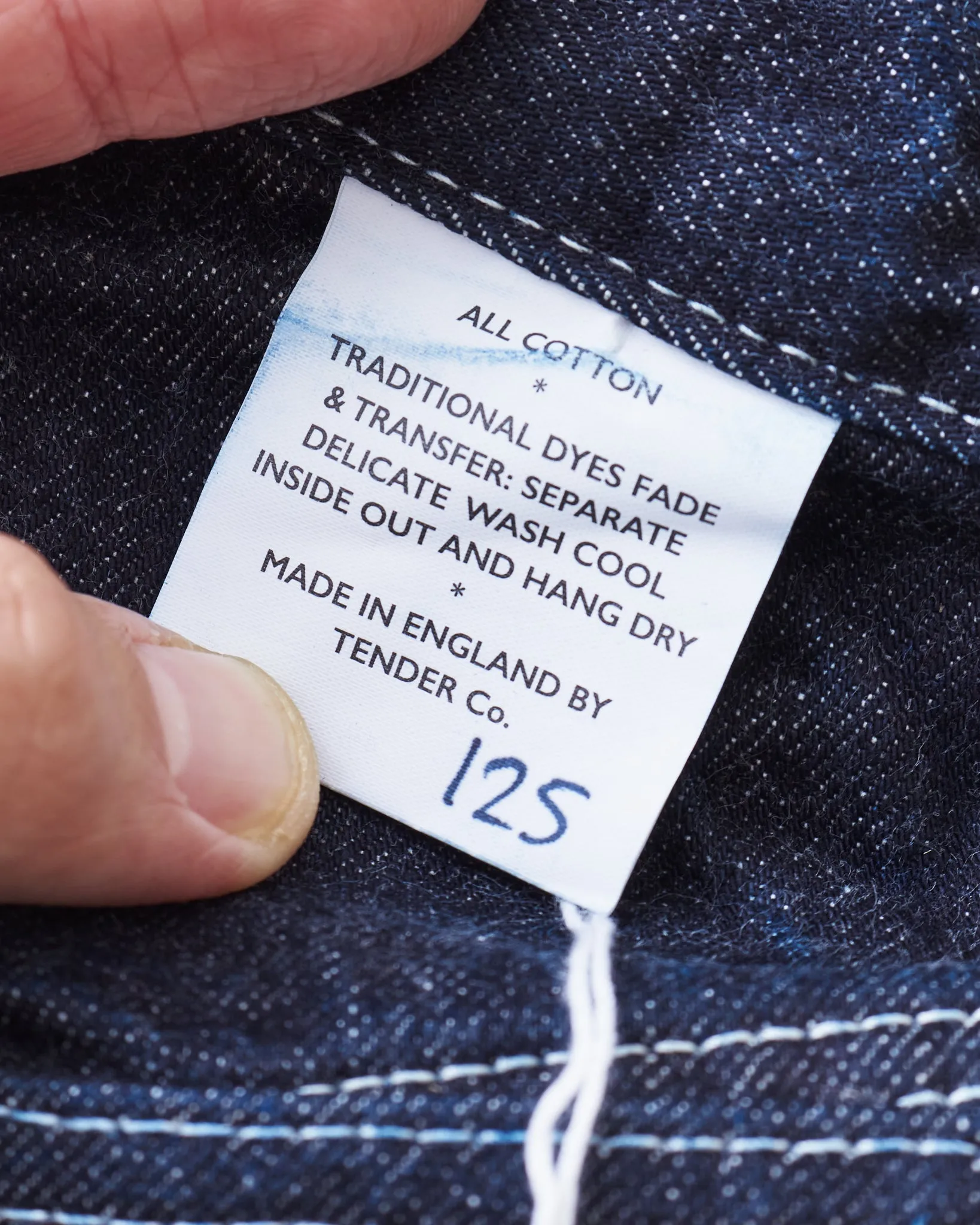 Tender Type 125 High Straight Jeans 16 oz Rinsed Selvage Denim