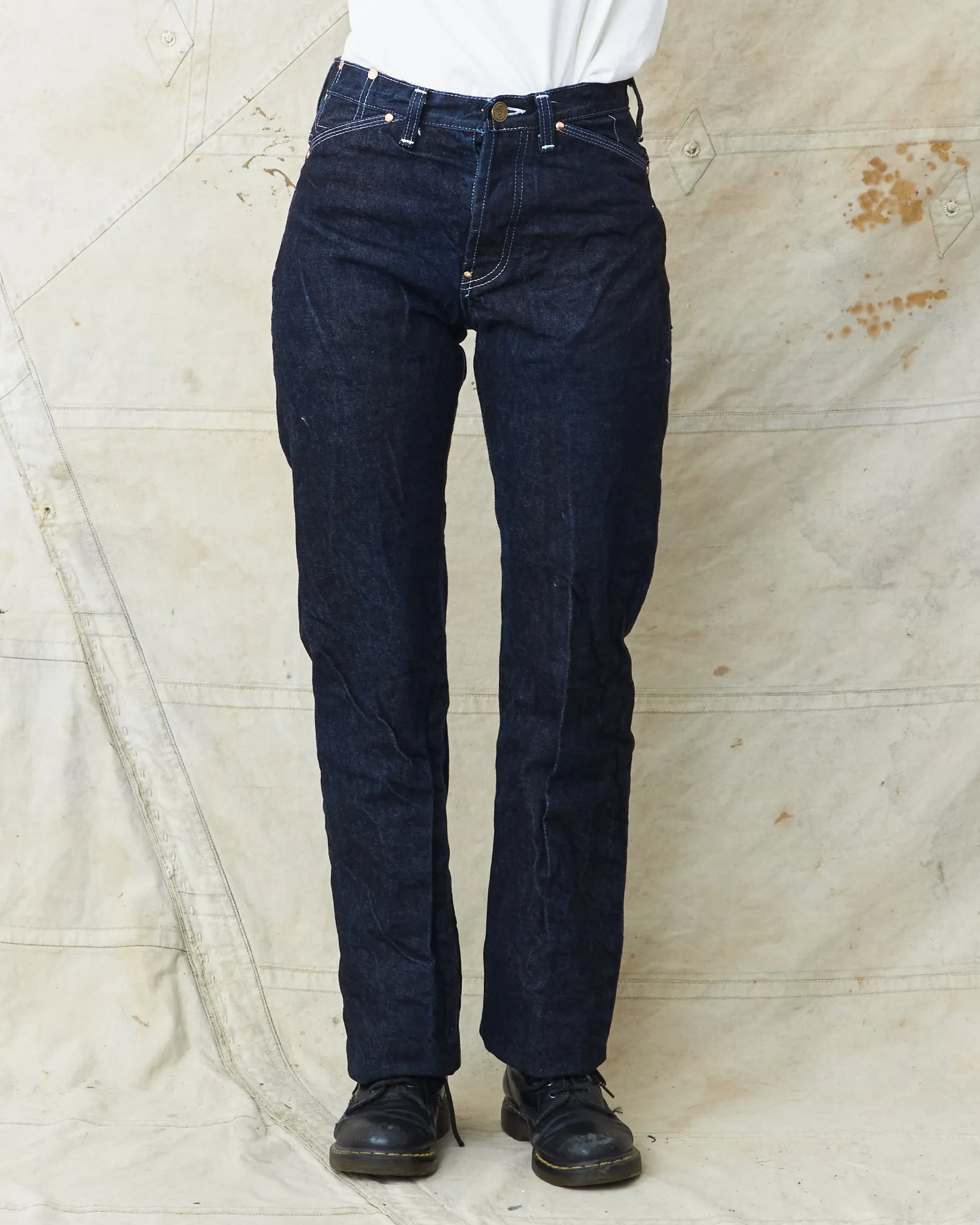 Tender Type 125 High Straight Jeans 16 oz Rinsed Selvage Denim
