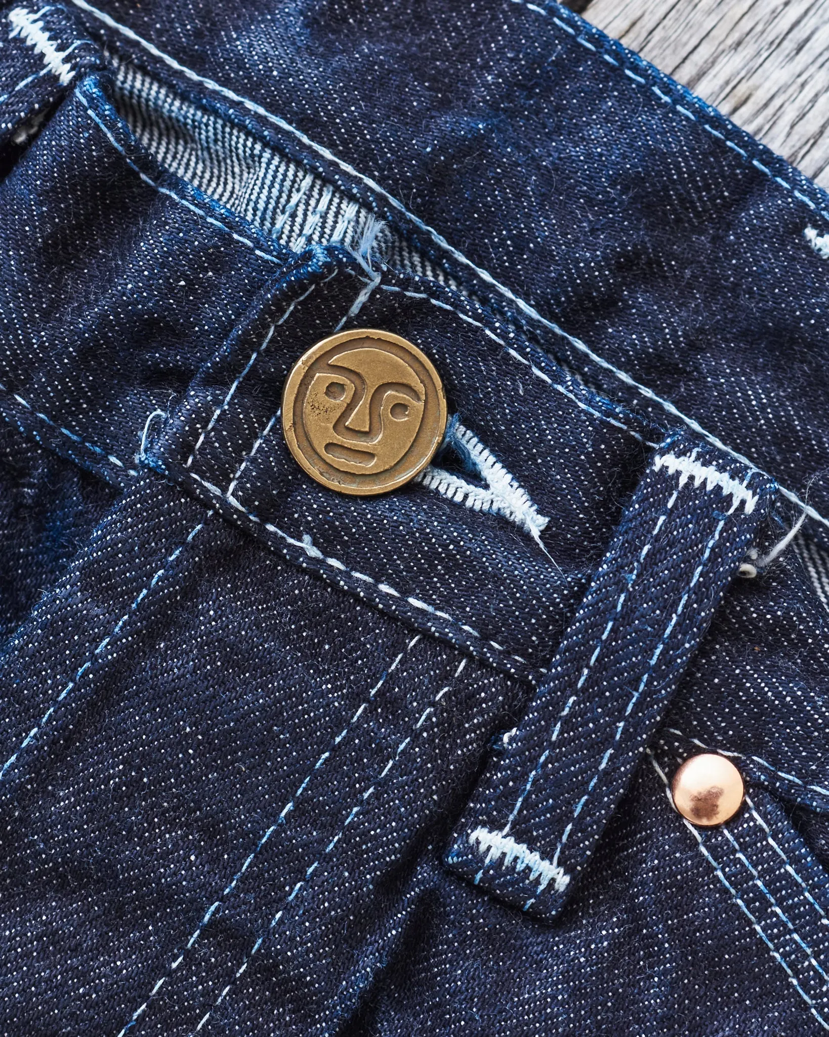 Tender Type 125 High Straight Jeans 16 oz Rinsed Selvage Denim