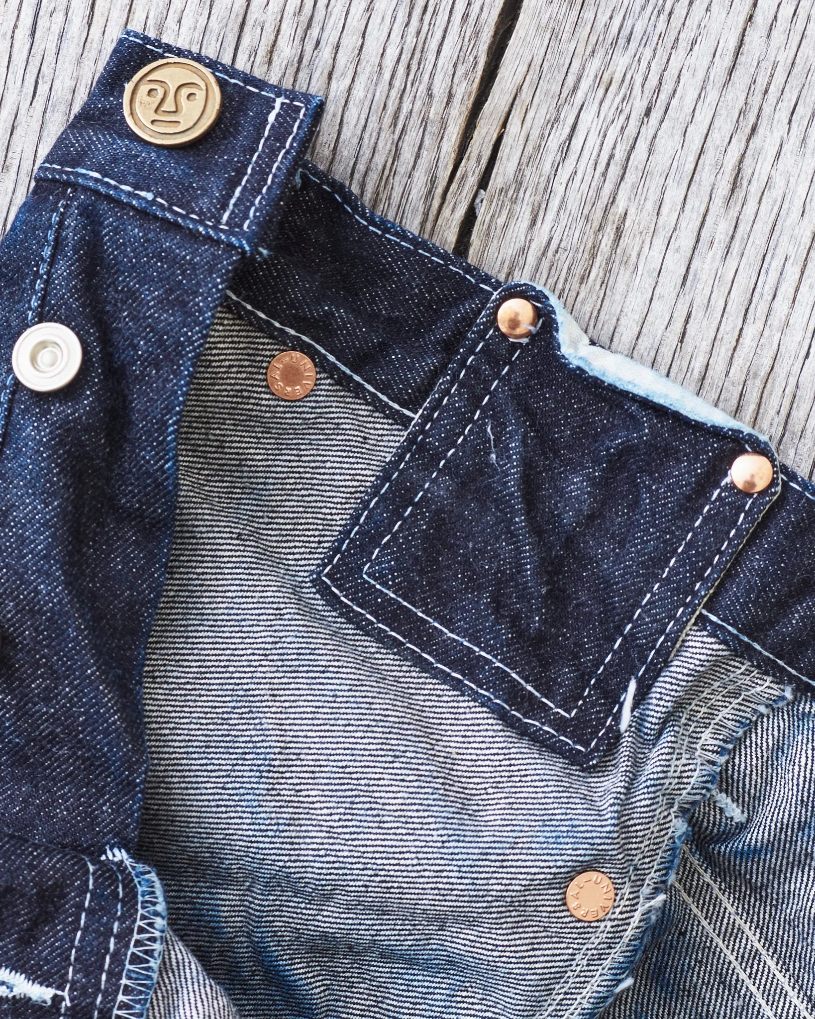 Tender Type 125 High Straight Jeans 16 oz Rinsed Selvage Denim