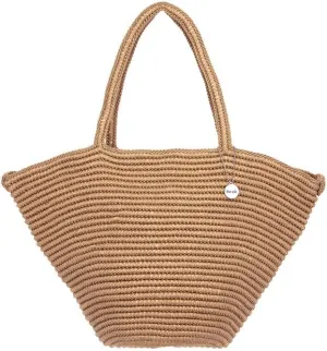 The Sak Calla Large Tote Bag in Crochet, Double Handle Straps, Bamboo