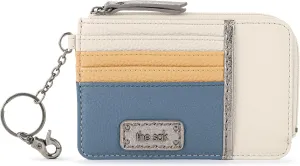 The Sak Iris Wallet in Leather, Elevated Card Holder with Keychain