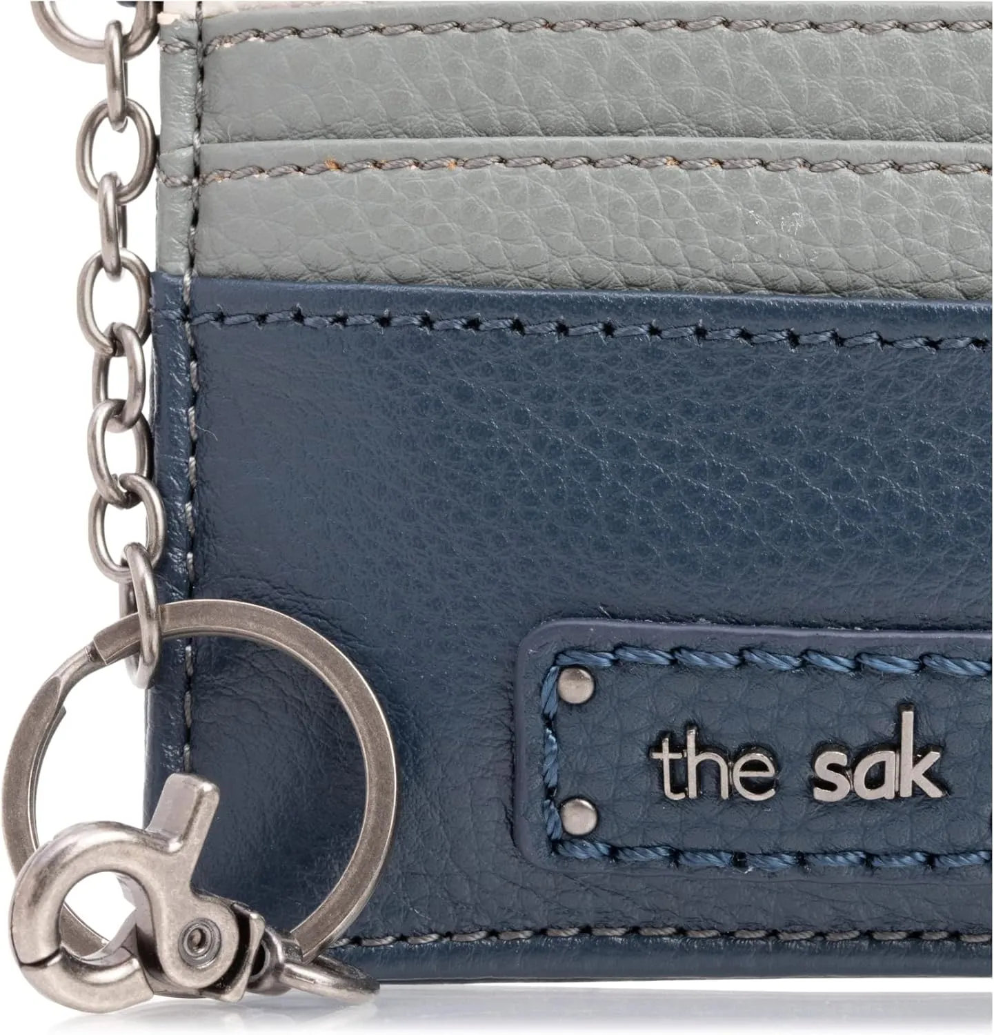 The Sak Iris Wallet in Leather, Elevated Card Holder with Keychain