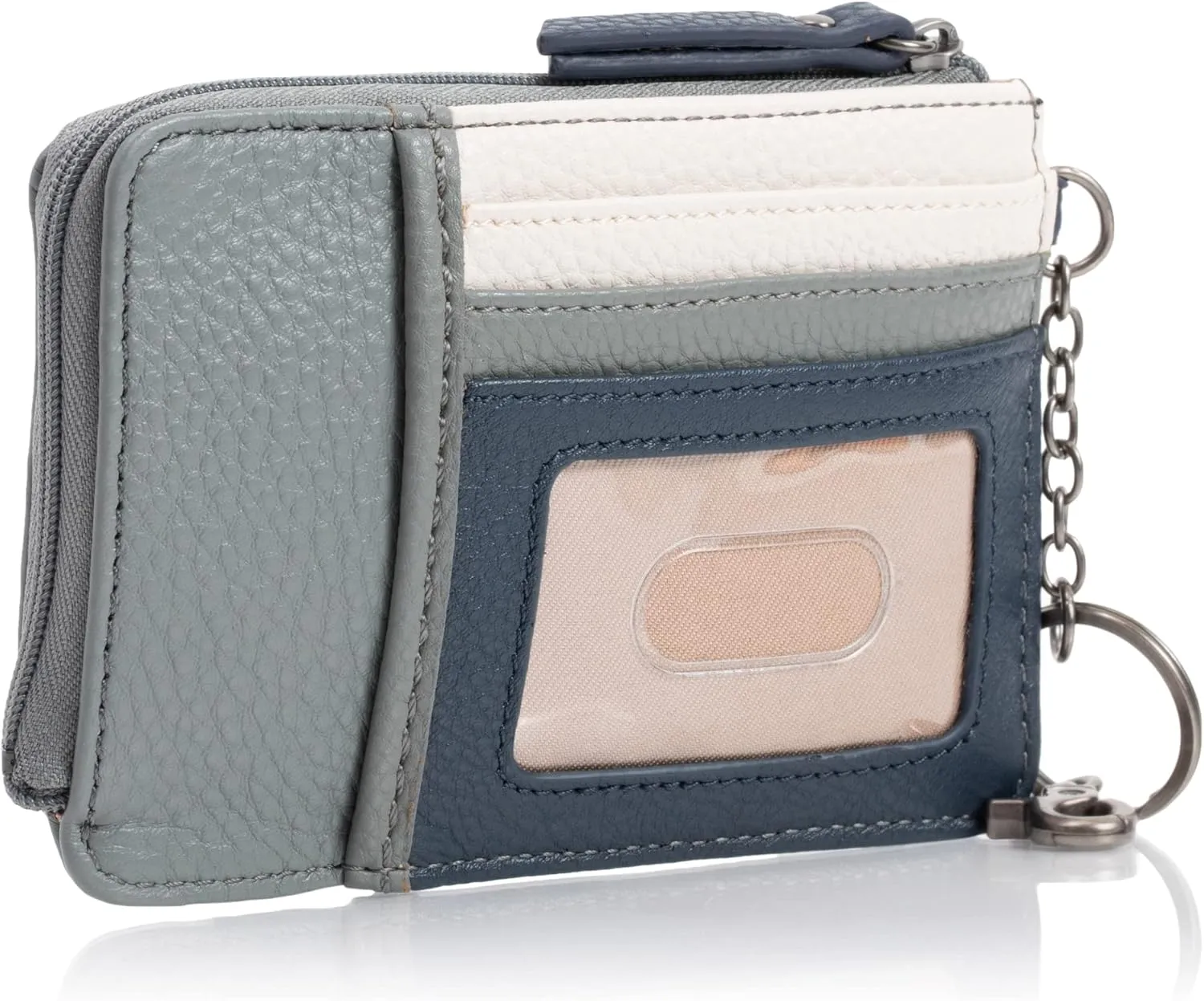 The Sak Iris Wallet in Leather, Elevated Card Holder with Keychain