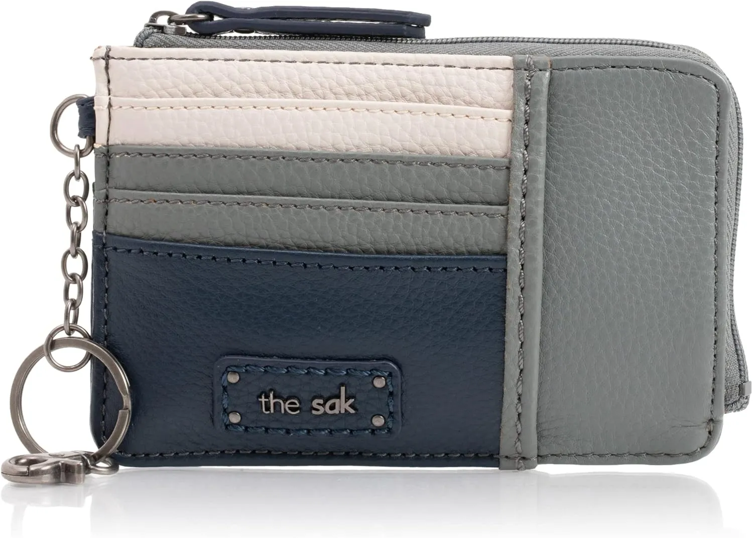 The Sak Iris Wallet in Leather, Elevated Card Holder with Keychain