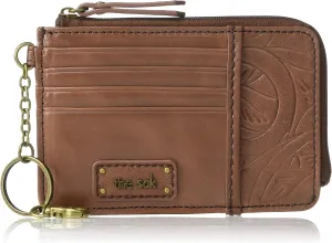 The Sak Iris Wallet in Leather, Elevated Card Holder with Keychain