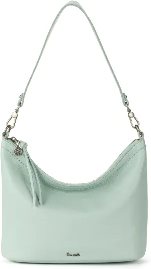 The Sak Jasmine Small Hobo Bag - Premium Leather Women's Purse for Everyday & Travel - Mini Hobo Shoulder Handbag With Zipper Closure & Pockets - Aqua