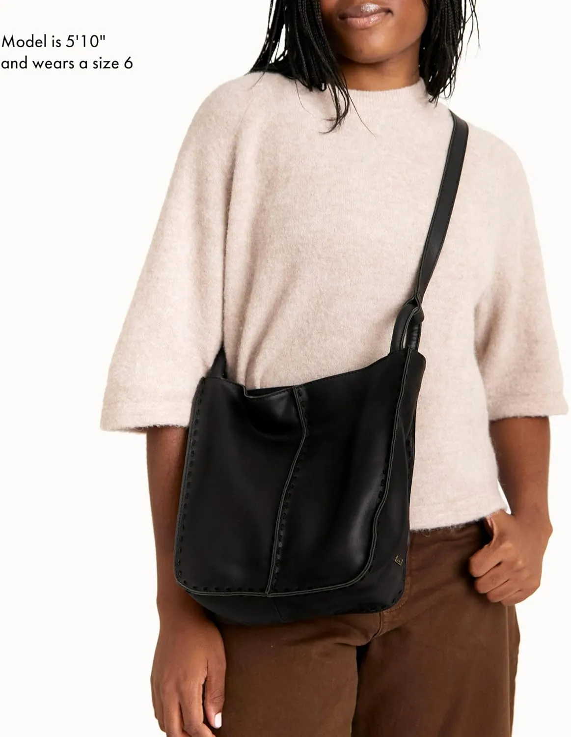 The Sak Los Feliz Crossbody Purse - Women's Leather Handbag For Everyday & Travel - Cross Body With Adjustable Shoulder Strap