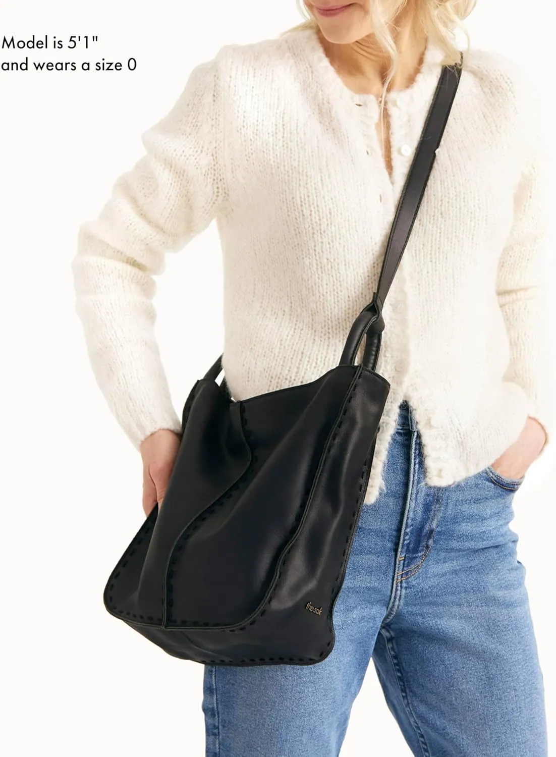 The Sak Los Feliz Crossbody Purse - Women's Leather Handbag For Everyday & Travel - Cross Body With Adjustable Shoulder Strap