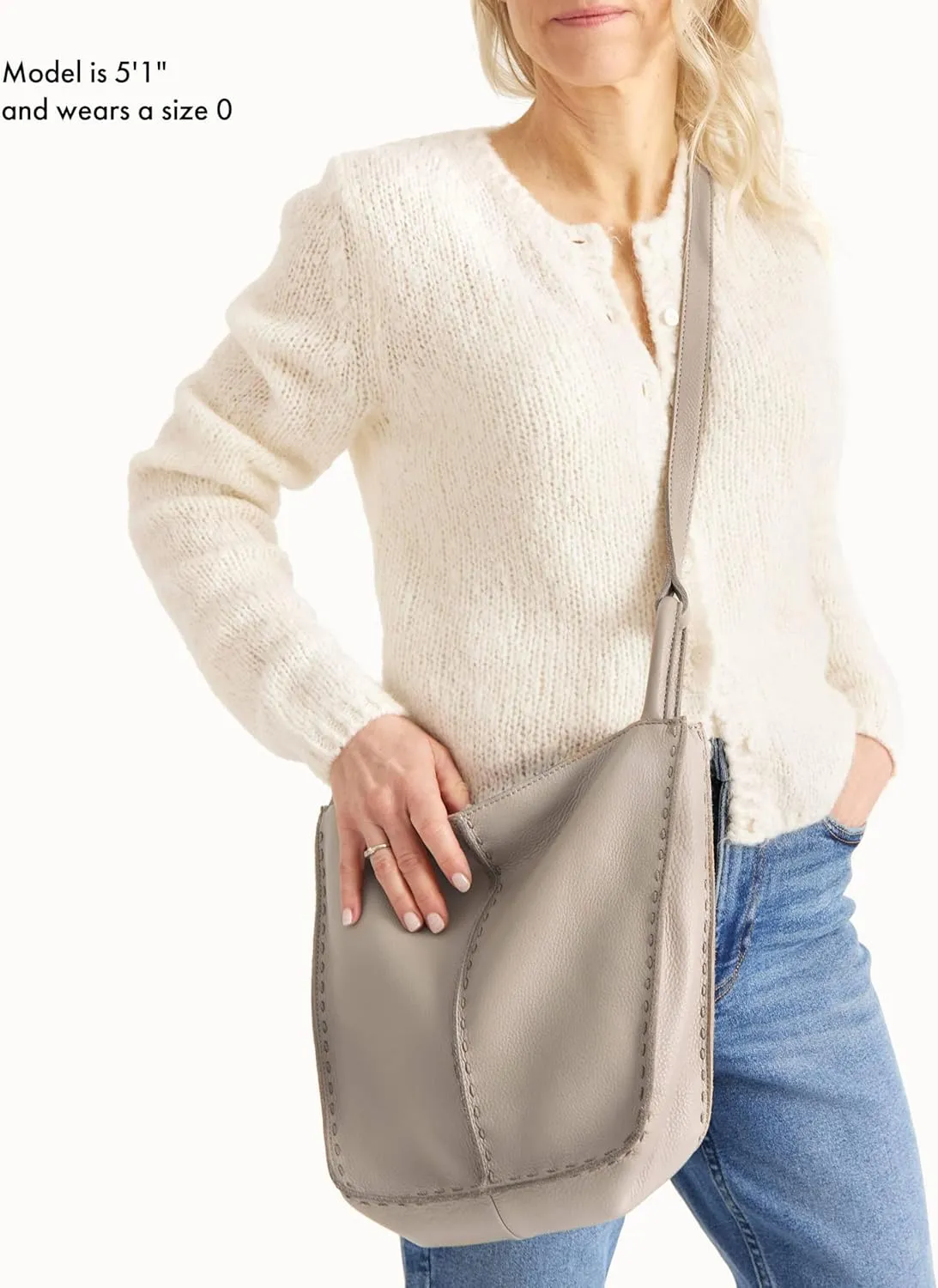 The Sak Los Feliz Crossbody Purse - Women's Leather Handbag For Everyday & Travel - Cross Body With Adjustable Shoulder Strap