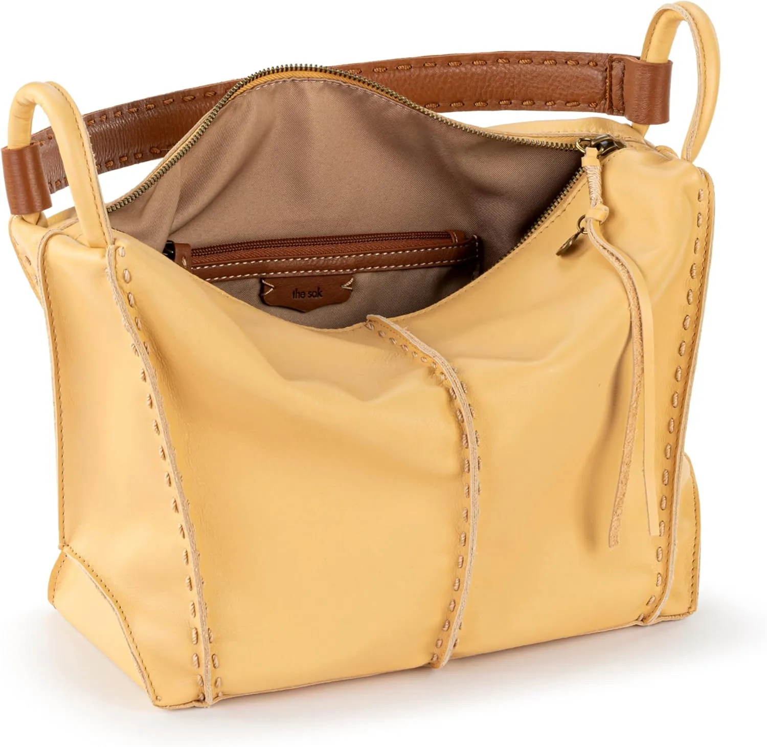 The Sak Los Feliz Hobo in Leather, Lined Shoulder Purse