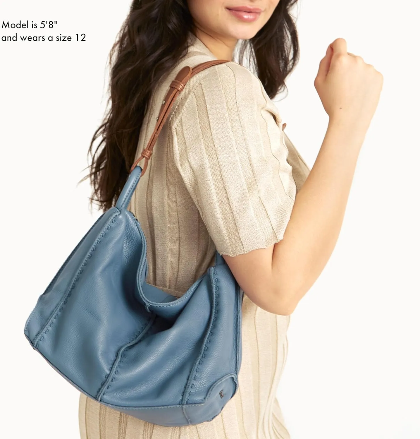 The Sak Los Feliz Hobo in Leather, Lined Shoulder Purse