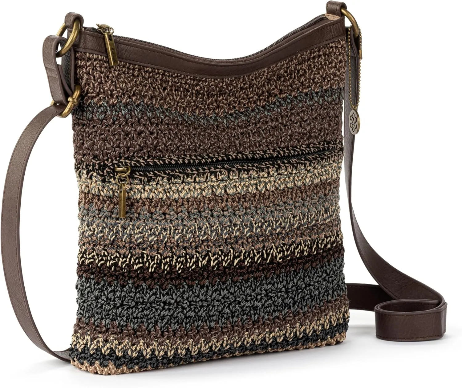 The Sak Lucia Crossbody Purse - Hand Crochet Women's Handbag for Everyday & Travel - Cross Body Bag With Zipper Pockets