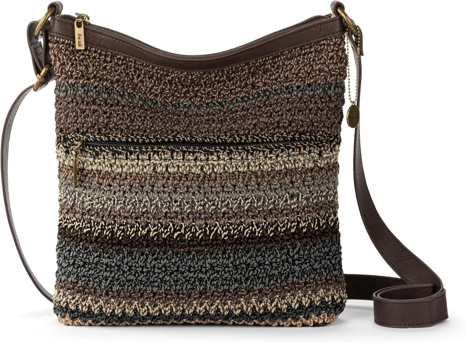 The Sak Lucia Crossbody Purse - Hand Crochet Women's Handbag for Everyday & Travel - Cross Body Bag With Zipper Pockets