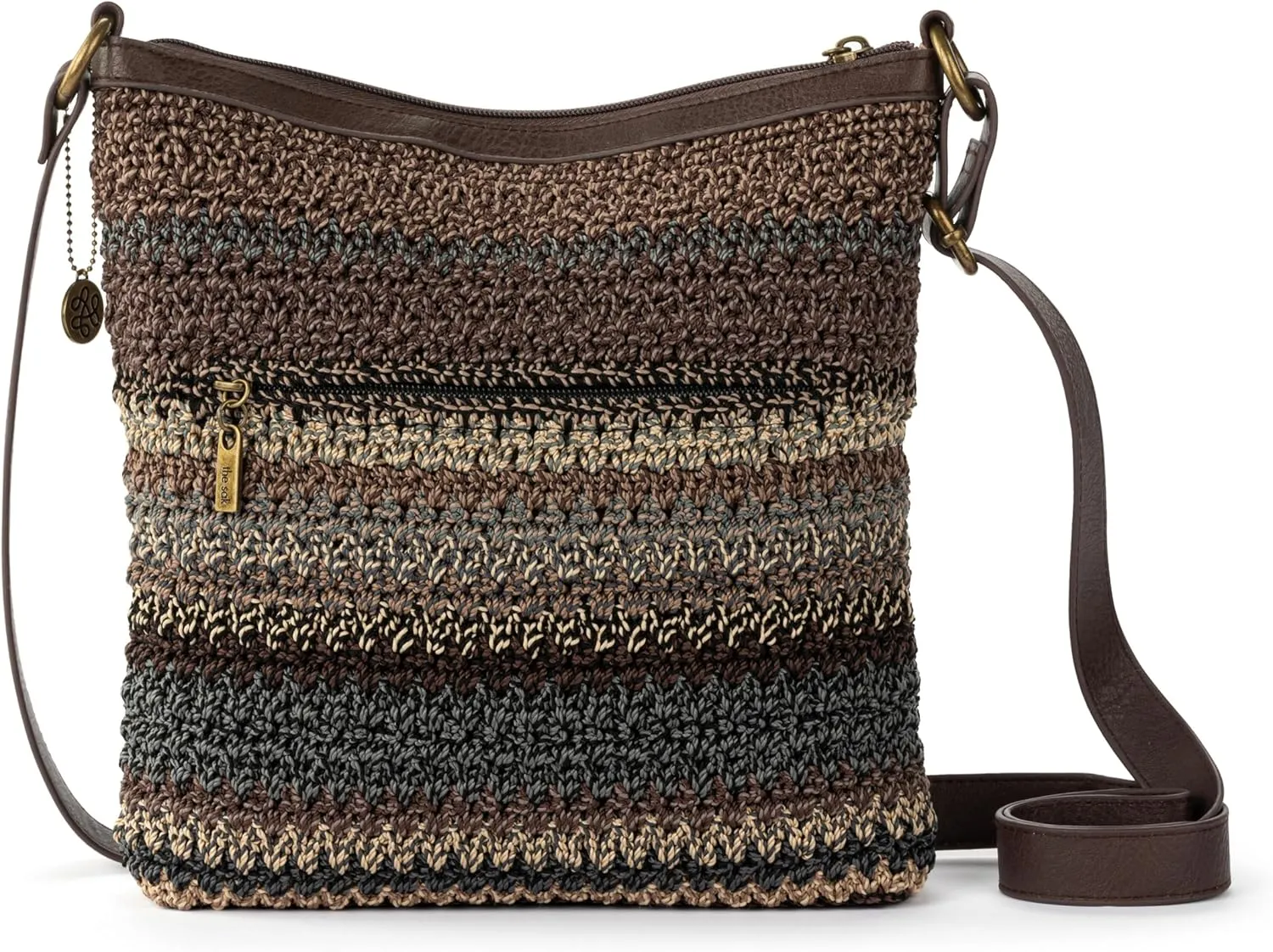 The Sak Lucia Crossbody Purse - Hand Crochet Women's Handbag for Everyday & Travel - Cross Body Bag With Zipper Pockets