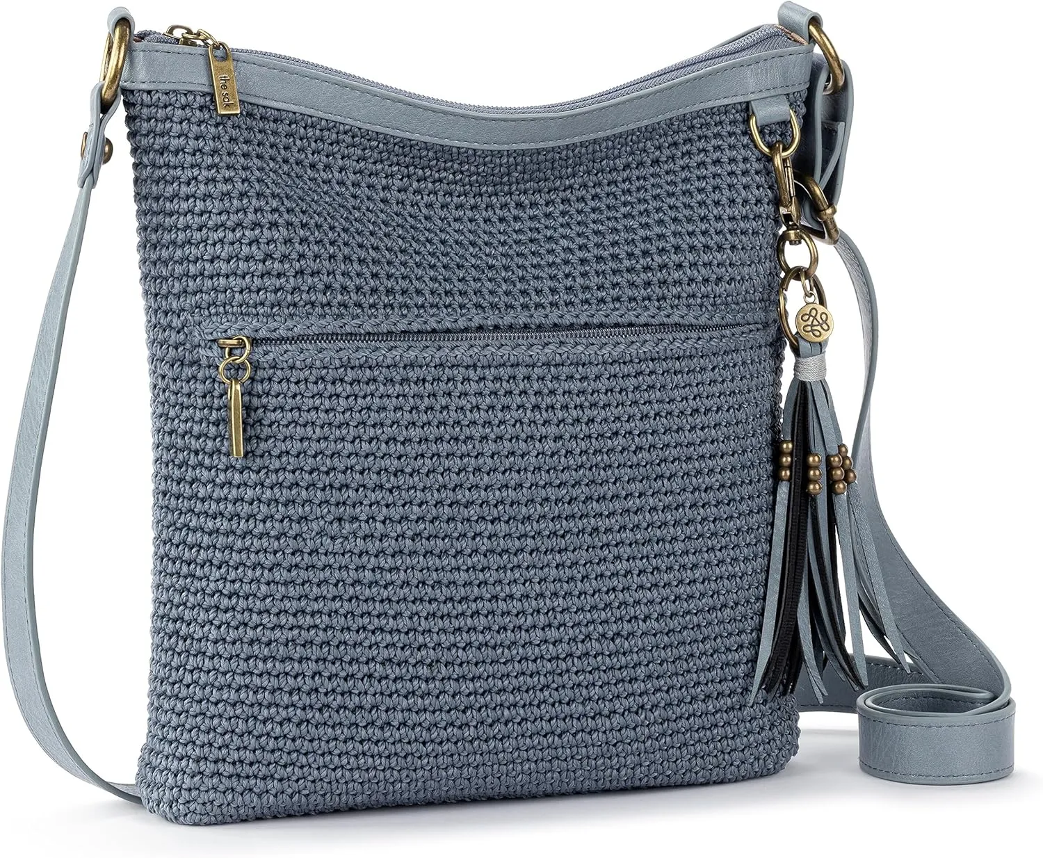 The Sak Lucia Crossbody Purse - Hand Crochet Women's Handbag for Everyday & Travel - Cross Body Bag With Zipper Pockets