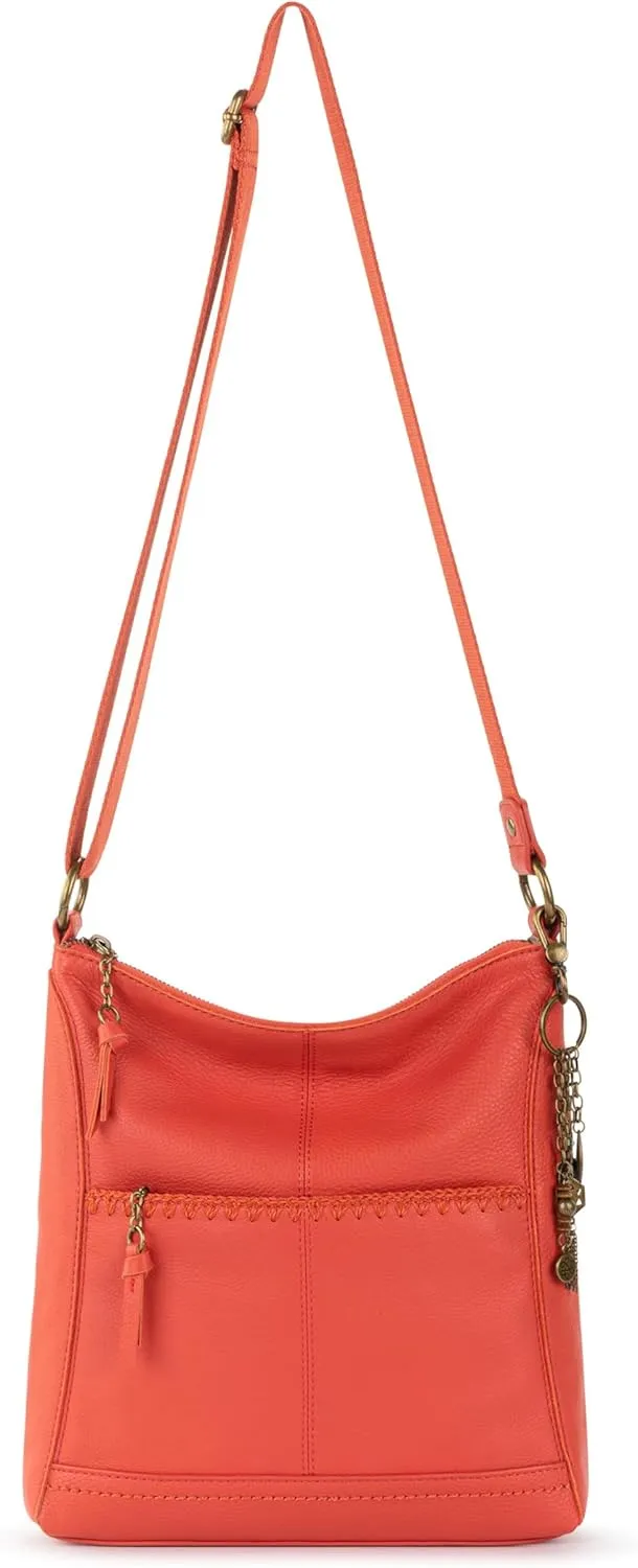 The Sak Lucia Leather Crossbody Purse - Premium Leather Women's Handbag for Everyday & Travel - Cross Body Bag With Zipper