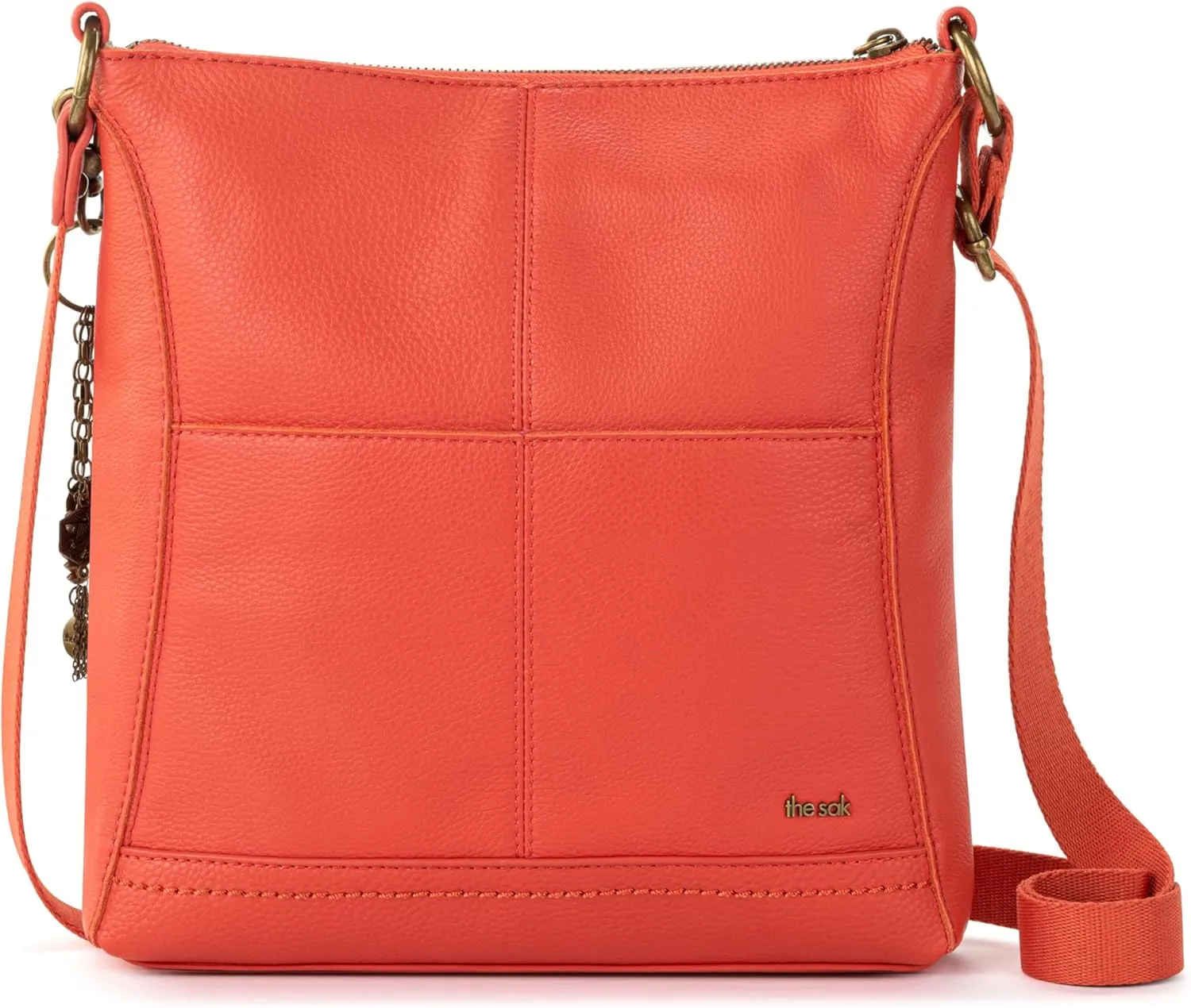 The Sak Lucia Leather Crossbody Purse - Premium Leather Women's Handbag for Everyday & Travel - Cross Body Bag With Zipper