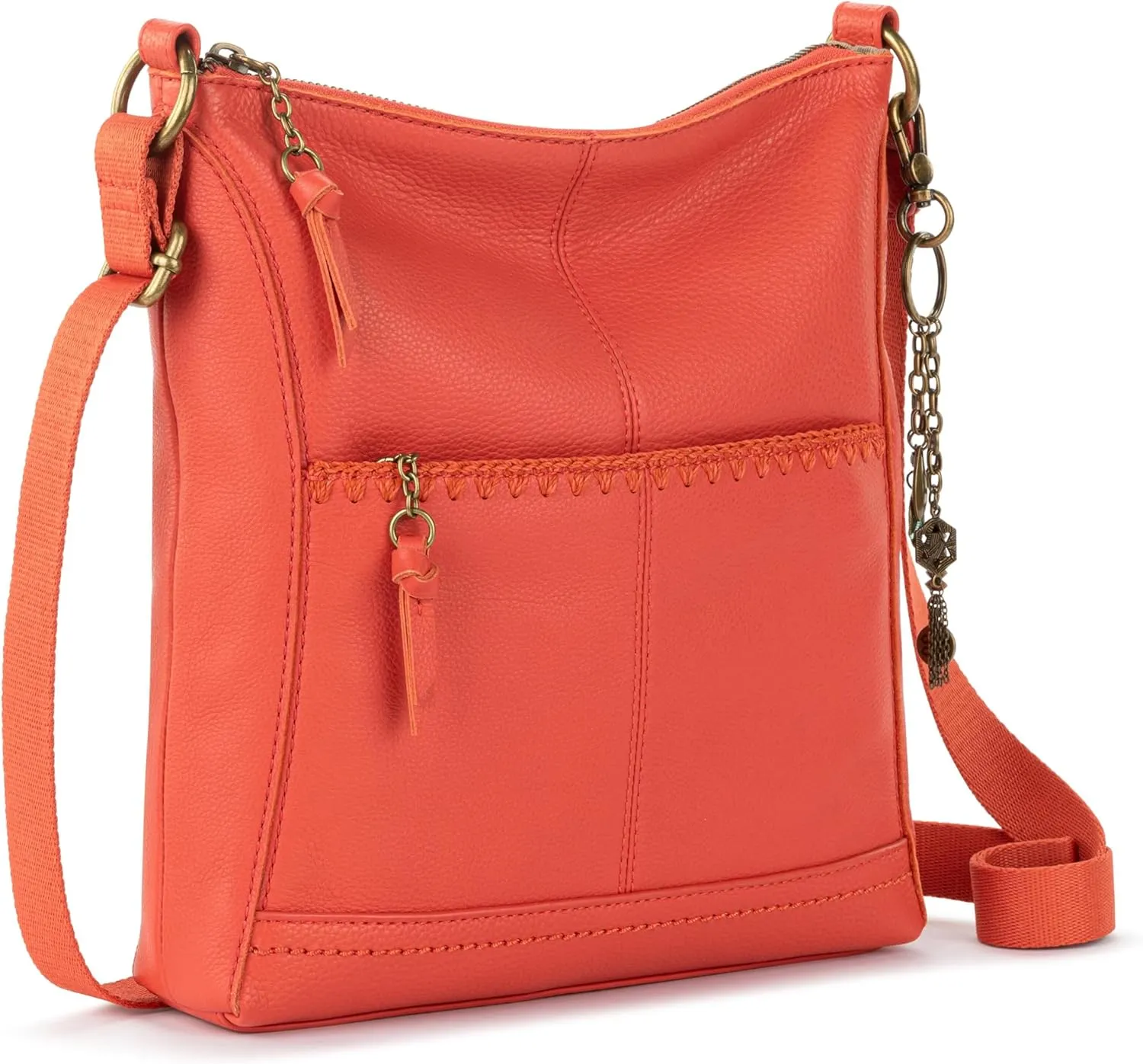 The Sak Lucia Leather Crossbody Purse - Premium Leather Women's Handbag for Everyday & Travel - Cross Body Bag With Zipper