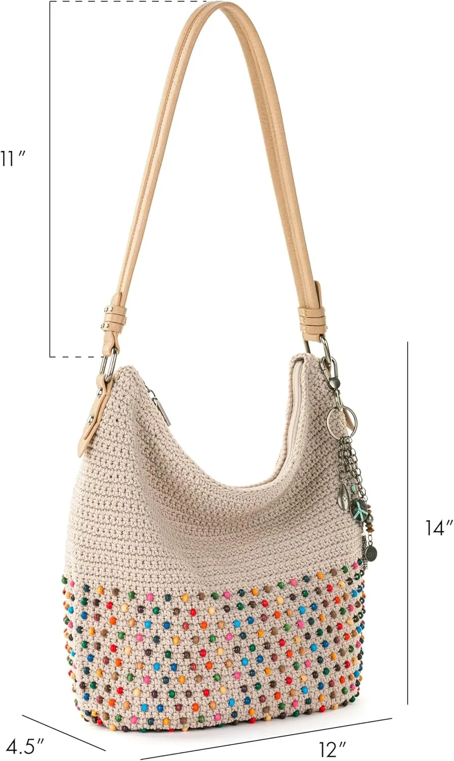 The Sak Sequoia Hobo Bag - Hand Crochet Large Women's Purse for Everyday & Travel - Durable Handbag & Tote With Zipper Pocket