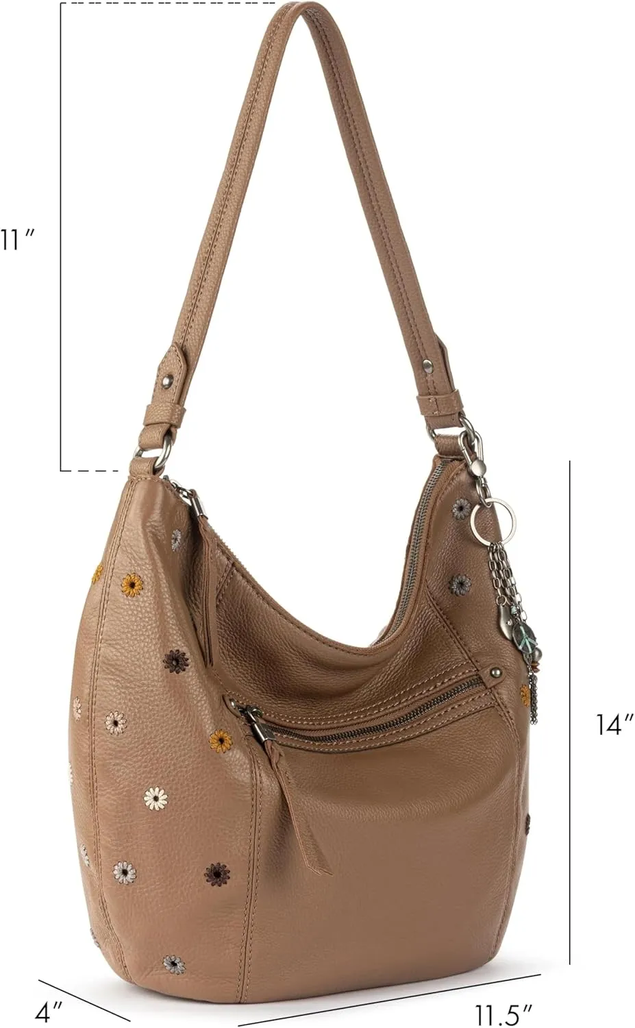 The Sak Sequoia Hobo Bag - Premium Large Leather Women's Handbag for Everyday & Travel - Durable Purse With Zipper Pocket