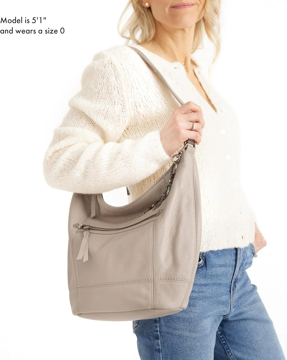 The Sak Sequoia Hobo Bag - Premium Large Leather Women's Handbag for Everyday & Travel - Durable Purse With Zipper Pocket