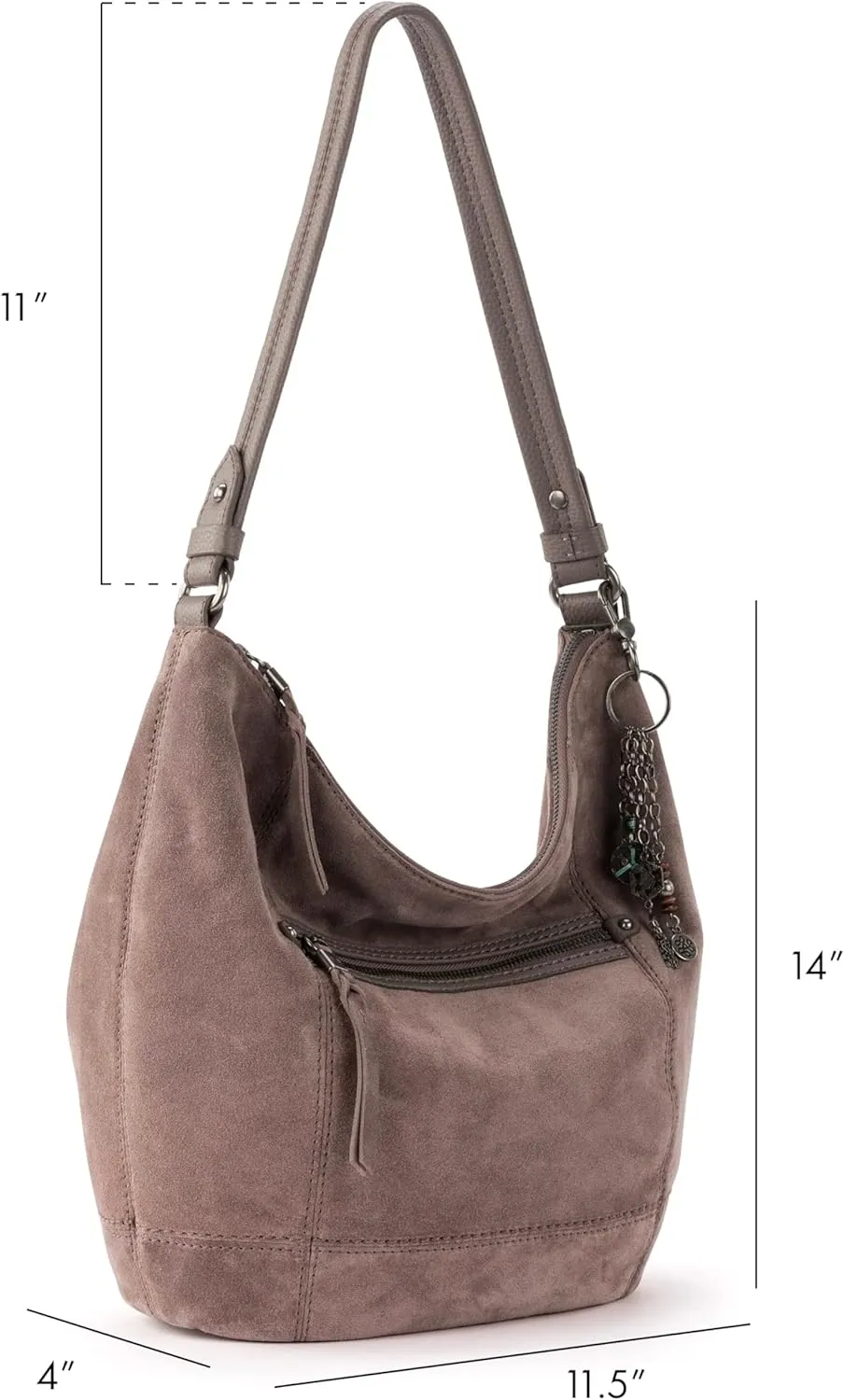 The Sak Sequoia Hobo Bag - Premium Large Leather Women's Handbag for Everyday & Travel - Durable Purse With Zipper Pocket