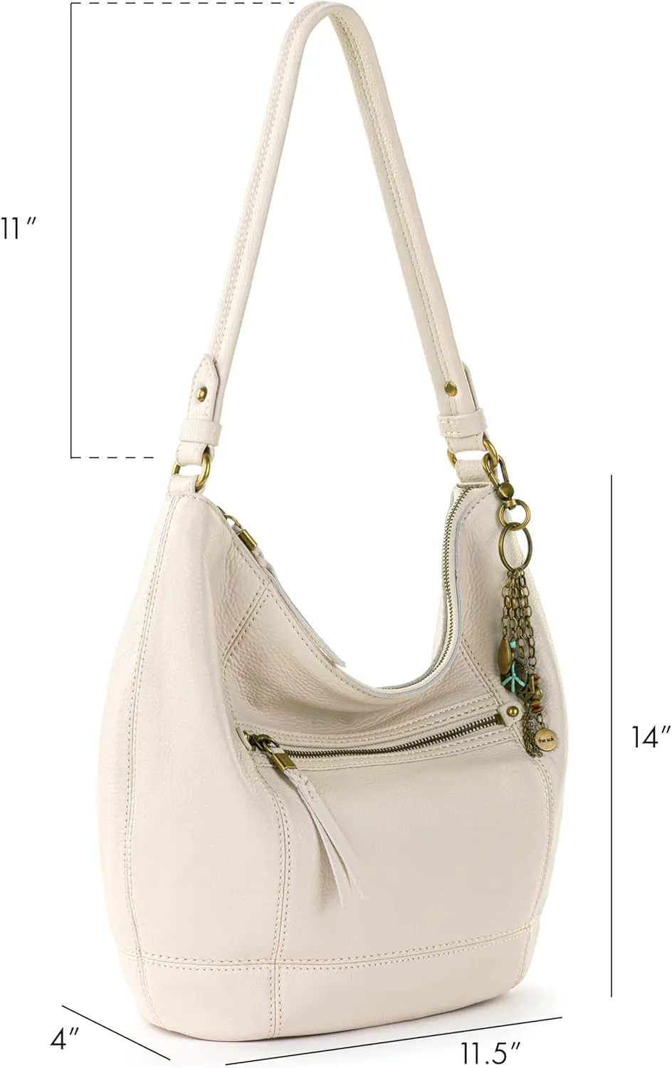 The Sak Sequoia Hobo Bag - Premium Large Leather Women's Handbag for Everyday & Travel - Durable Purse With Zipper Pocket