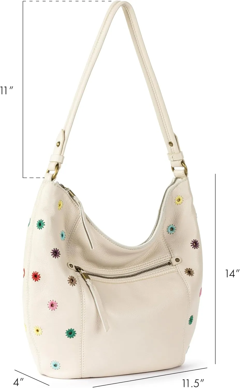 The Sak Sequoia Hobo Bag - Premium Large Leather Women's Handbag for Everyday & Travel - Durable Purse With Zipper Pocket