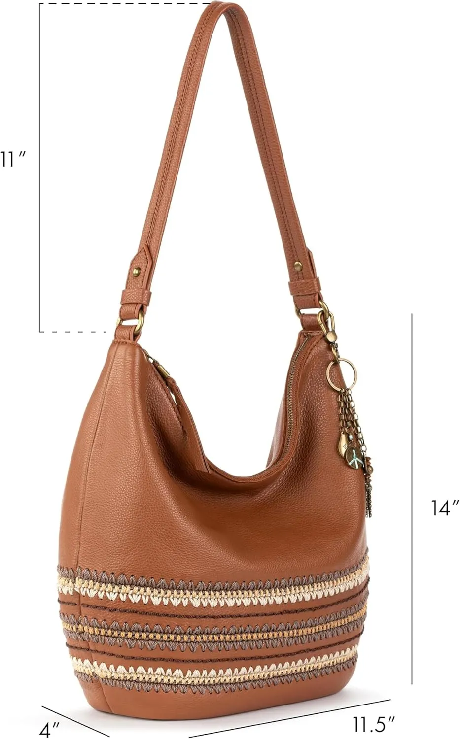 The Sak Sequoia Hobo Bag - Premium Large Leather Women's Handbag for Everyday & Travel - Durable Purse With Zipper Pocket