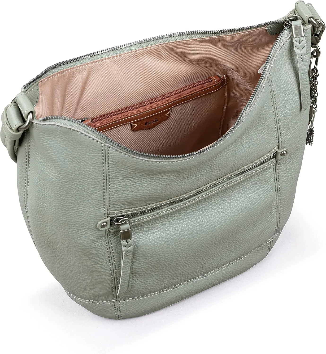 The Sak Sequoia Hobo Bag - Premium Large Leather Women's Handbag for Everyday & Travel - Durable Purse With Zipper Pocket