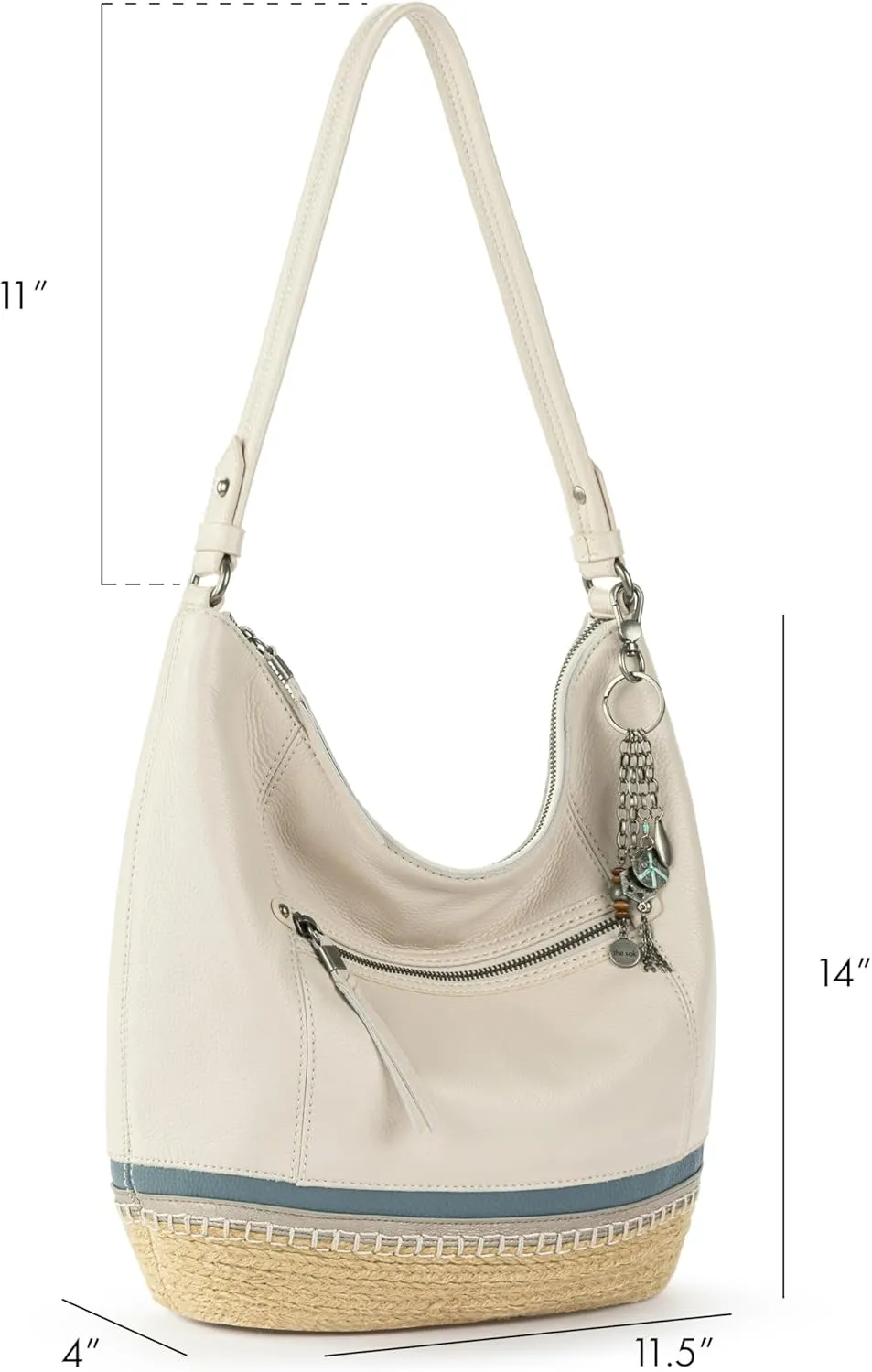 The Sak Sequoia Hobo Bag - Premium Large Leather Women's Handbag for Everyday & Travel - Durable Purse With Zipper Pocket