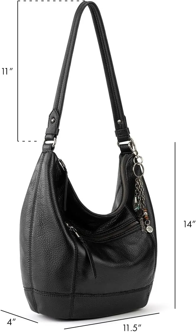 The Sak Sequoia Hobo Bag - Premium Large Leather Women's Handbag for Everyday & Travel - Durable Purse With Zipper Pocket