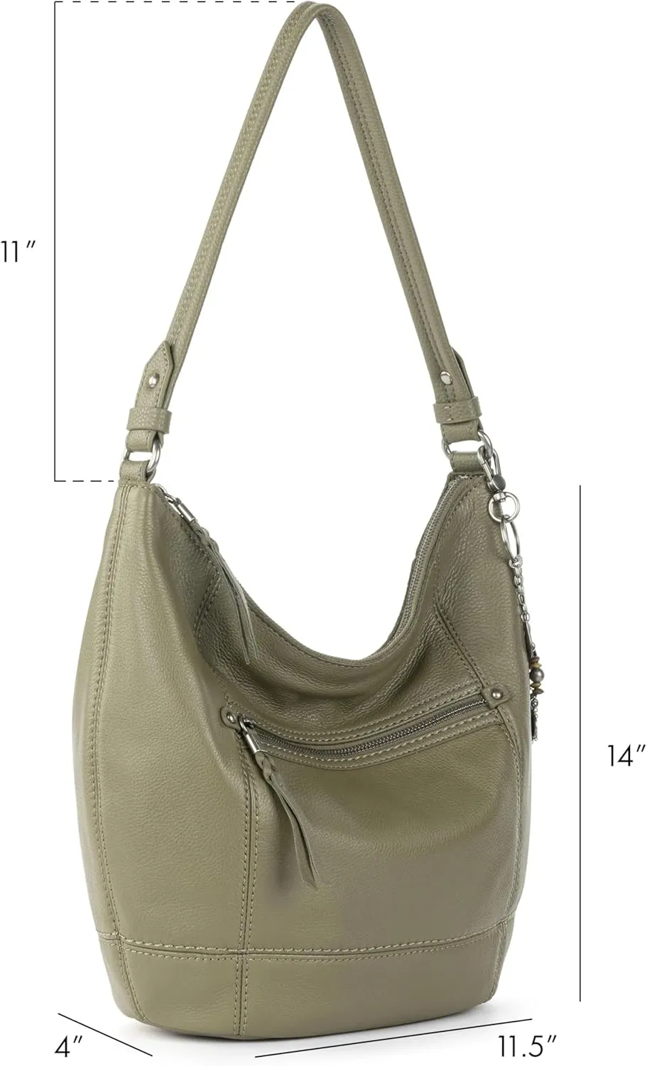 The Sak Sequoia Hobo Bag - Premium Large Leather Women's Handbag for Everyday & Travel - Durable Purse With Zipper Pocket
