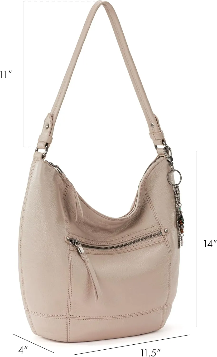 The Sak Sequoia Hobo Bag - Premium Large Leather Women's Handbag for Everyday & Travel - Durable Purse With Zipper Pocket